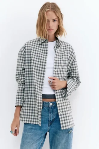 Chemise à carreaux avec bandana multiposition