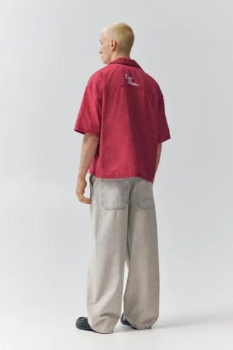 Chemise à carreaux à manches courtes