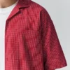 Chemise à carreaux à manches courtes