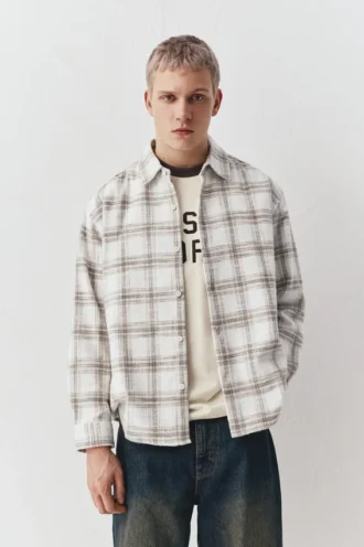 Chemise à carreaux à manches longues
