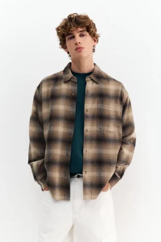 Chemise à carreaux à manches longues