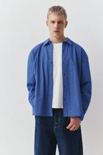 Chemise à carreaux à manches longues