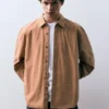 Chemise à carreaux orange