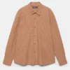 Chemise à carreaux orange