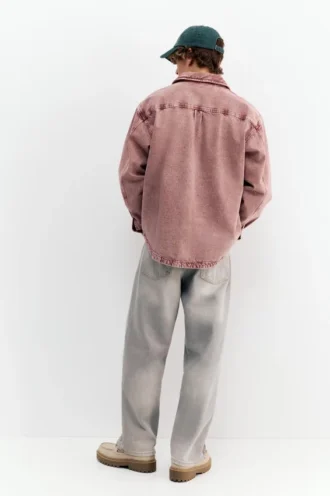 Chemise en denim délavé