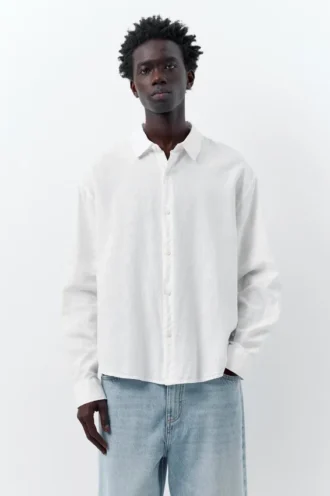 Chemise en mélange de lin