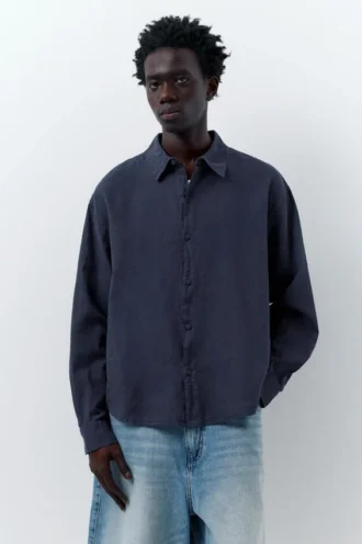 Chemise en mélange de lin