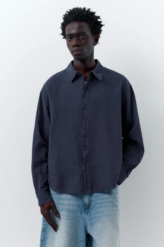 Chemise en mélange de lin Chemise en mélange de lin
