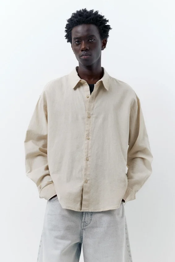 Chemise en mélange de lin Chemise en mélange de lin