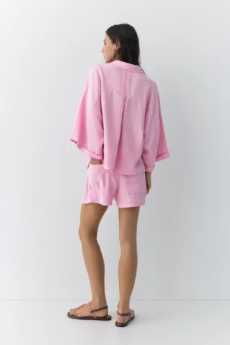 Chemise en mélange de lin