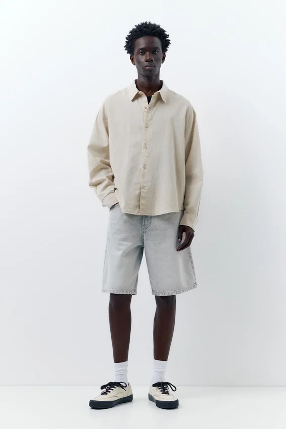 Chemise en mélange de lin Chemise en mélange de lin