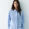 Chemise en popeline avec cravate Chemise en popeline avec cravate