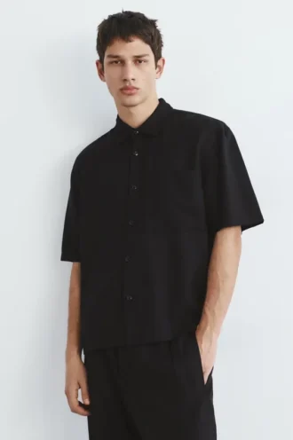 Chemise à manches courtes avec poche