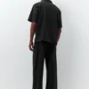 Chemise à manches courtes en mélange de lin