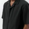 Chemise à manches courtes en mélange de lin