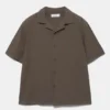 Chemise à manches courtes en mélange de lin Chemise à manches courtes en mélange de lin