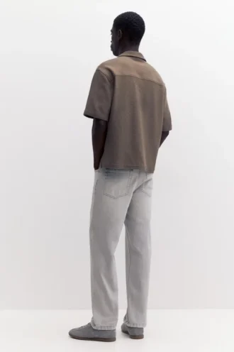 Chemise à manches courtes en tissu éponge