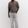 Chemise à manches courtes en tissu éponge Chemise à manches courtes en tissu éponge