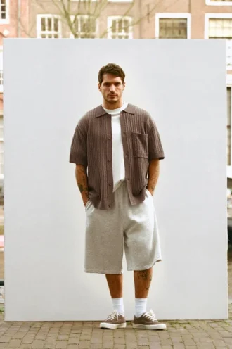 Chemise à manches courtes en tricot