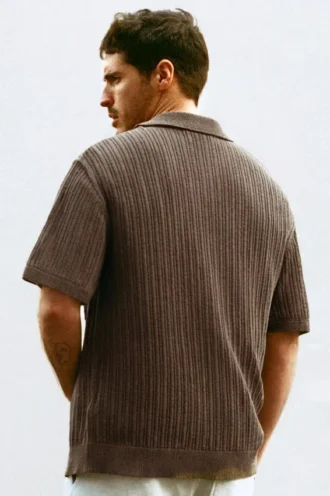 Chemise à manches courtes en tricot