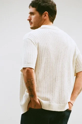 Chemise à manches courtes en tricot
