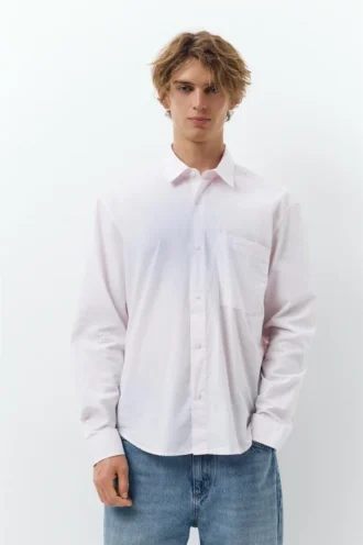 Chemise à manches longues rayée
