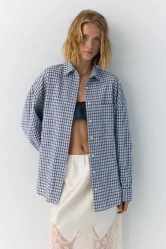 Chemise oversize à carreaux