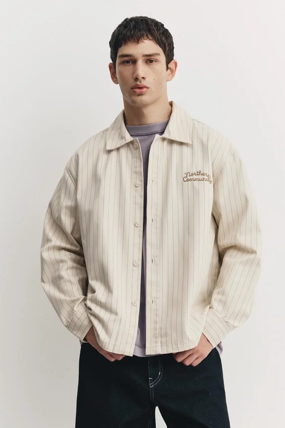 Chemise rayée brodée Chemise rayée brodée