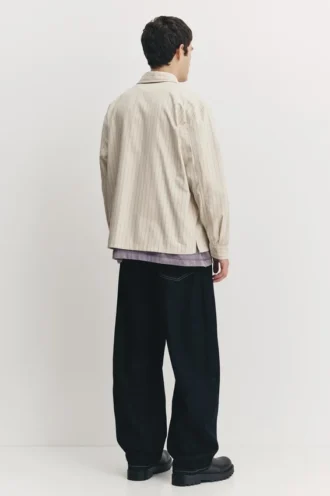 Chemise rayée brodée