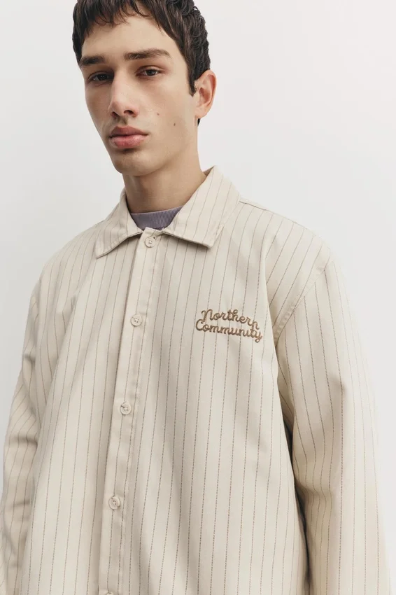 Chemise rayée brodée Chemise rayée brodée