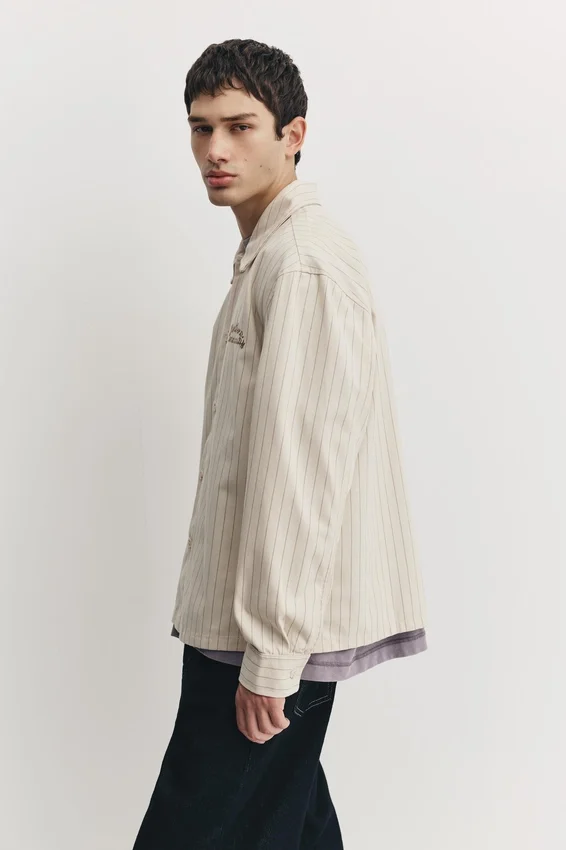 Chemise rayée brodée Chemise rayée brodée