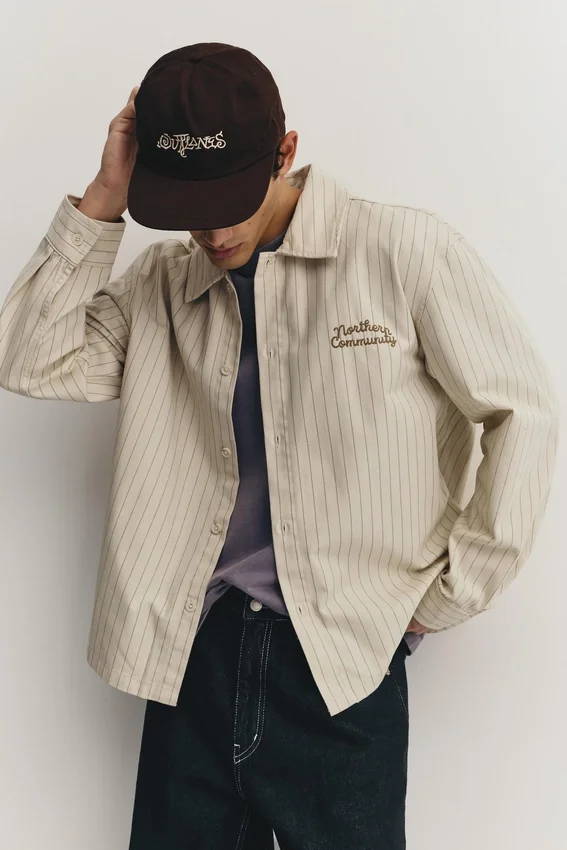 Chemise rayée brodée Chemise rayée brodée