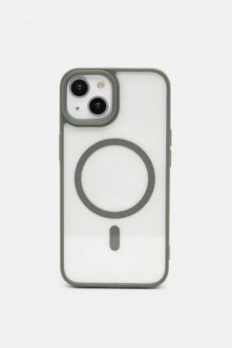 Coque d&rsquo;iPhone verte transparente