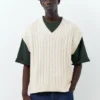 Gilet en maille torsadée Gilet en maille torsadée