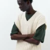 Gilet en maille torsadée Gilet en maille torsadée