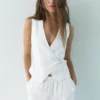 Gilets en mélange de lin rustique Gilets en mélange de lin rustique