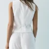 Gilets en mélange de lin rustique Gilets en mélange de lin rustique