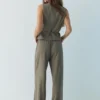 Gilets en mélange de lin rustique Gilets en mélange de lin rustique