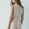 Gilets en mélange de lin rustique Gilets en mélange de lin rustique