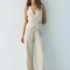 Gilets en mélange de lin rustique Gilets en mélange de lin rustique