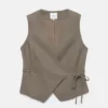 Gilets en mélange de lin rustique Gilets en mélange de lin rustique