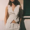 Gilets en mélange de lin rustique Gilets en mélange de lin rustique