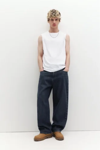 Jean baggy ample avec étoiles