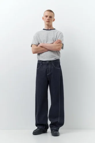 Jean baggy avec coutures