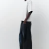 Jean baggy décontracté à effet spray