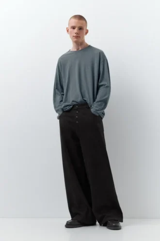 Jean baggy à imprimé laser