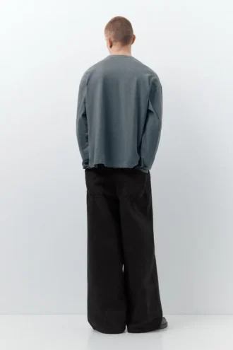 Jean baggy à imprimé laser
