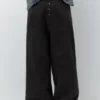 Jean baggy à imprimé laser