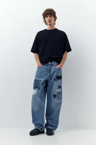 Jean baggy patchwork
