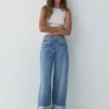 Jean baggy à taille croisée Jean baggy à taille croisée